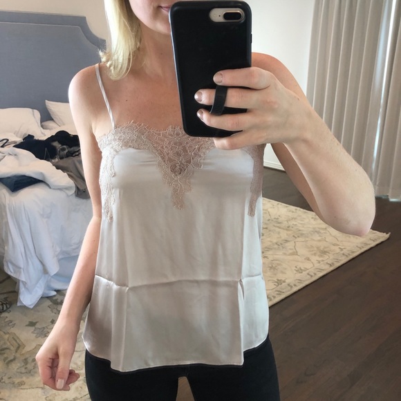 CAMINYC Tops - NEW CamiNYC lace cami in smoky rose